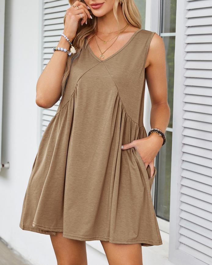 Summer Elegant Pocket Mini Dress | Ideal for Summer