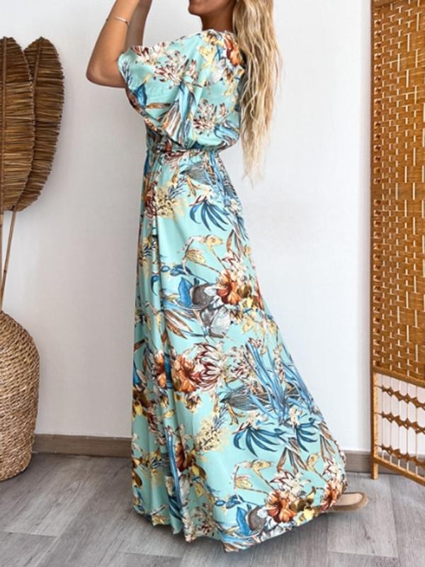 Women's Casual Resort Printed Long Dress