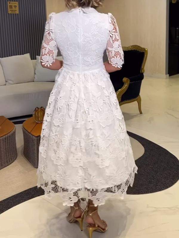 Elegant Lace Hollow Dress