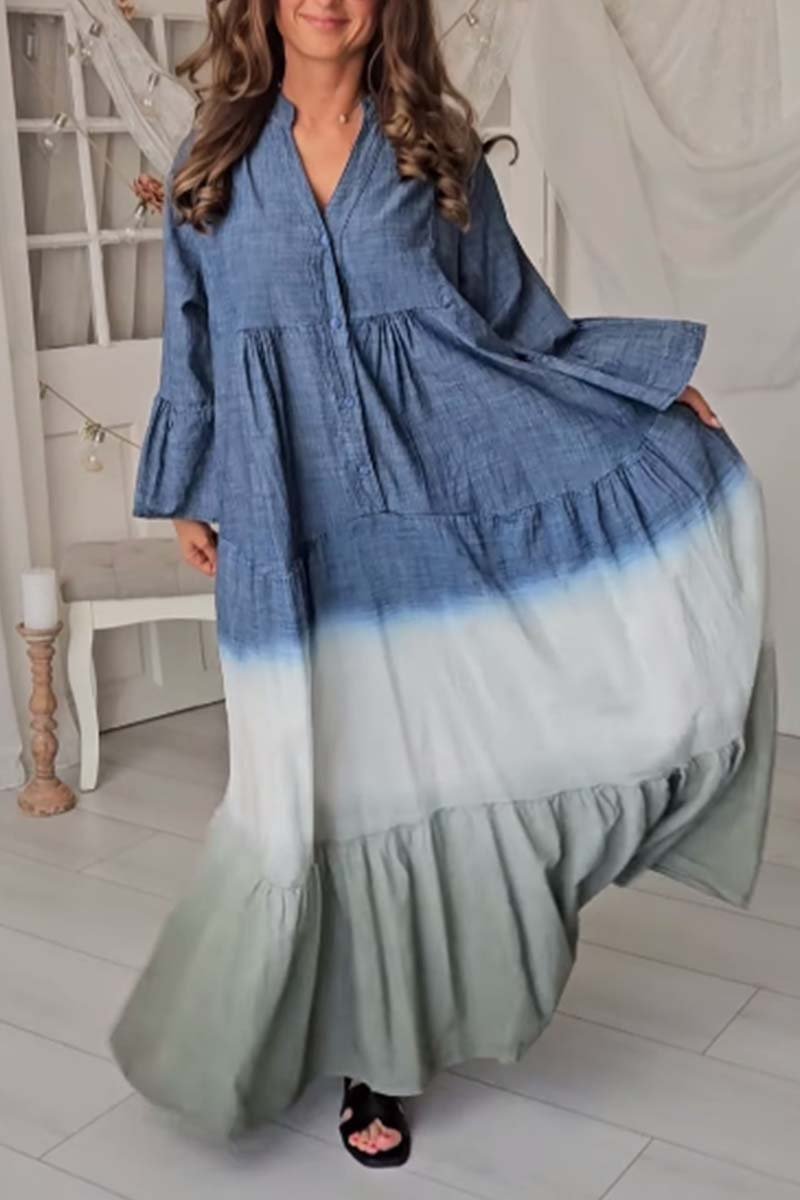 Women's Casual Gradient Loose Dress