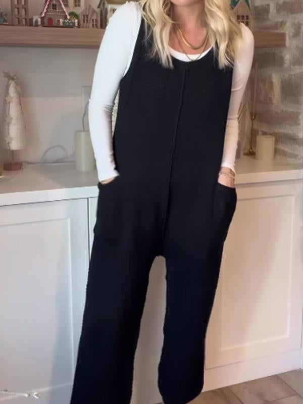 Women's Cotton and Linen Top Jumpsuit Set