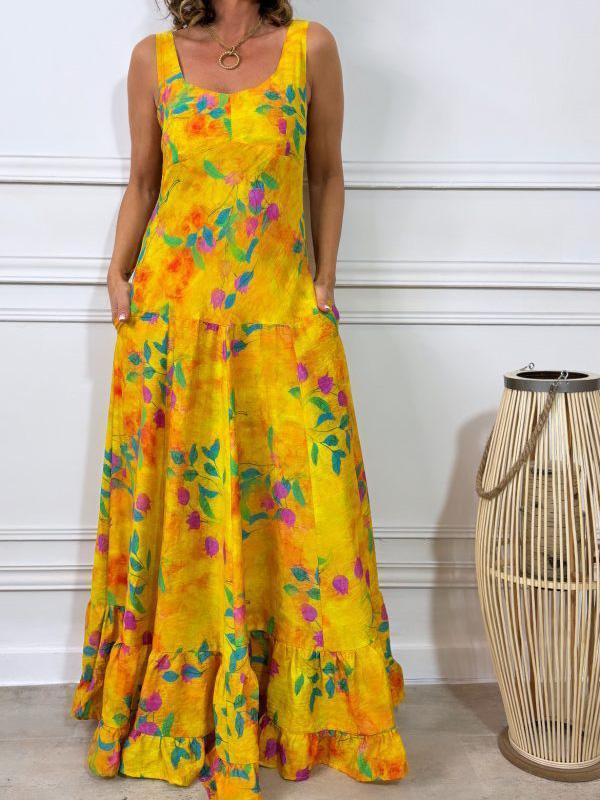 Women's Elegant Slim Printed Long dress