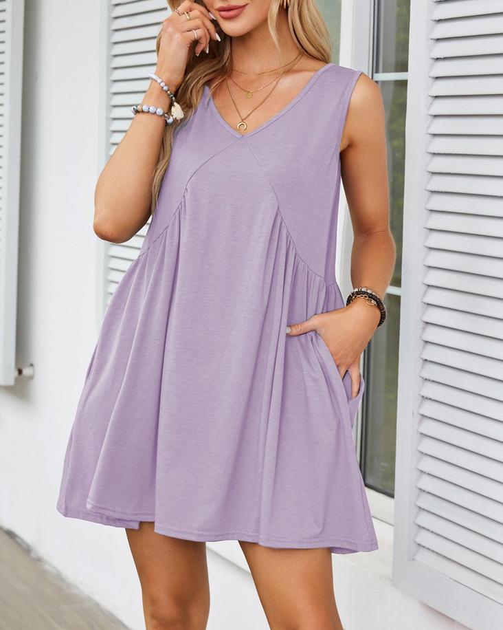 Summer Elegant Pocket Mini Dress | Ideal for Summer