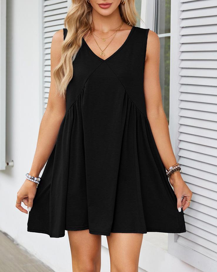 Summer Elegant Pocket Mini Dress | Ideal for Summer