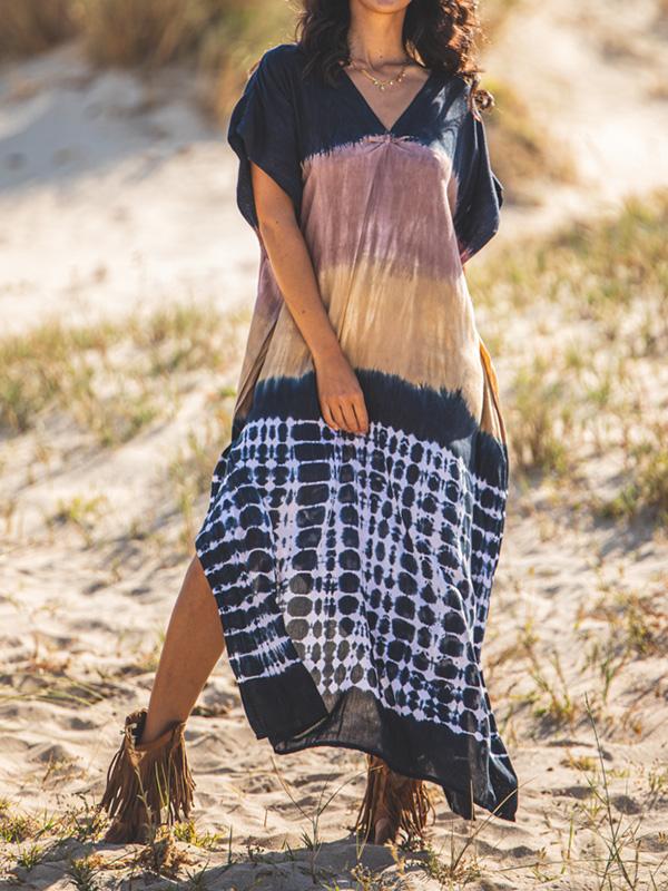 Casual Resort Tie Dye Long Dress