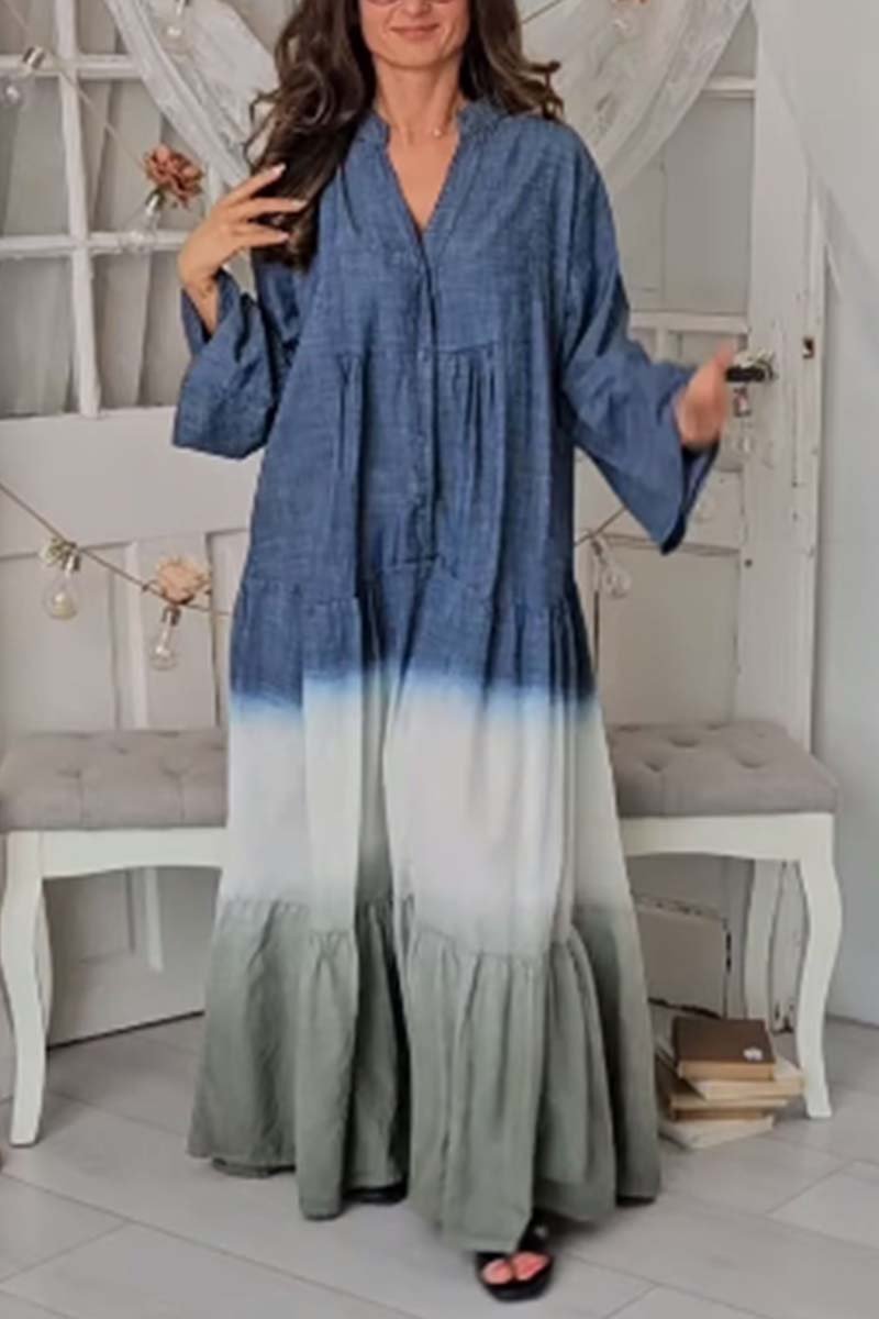 Women's Casual Gradient Loose Dress