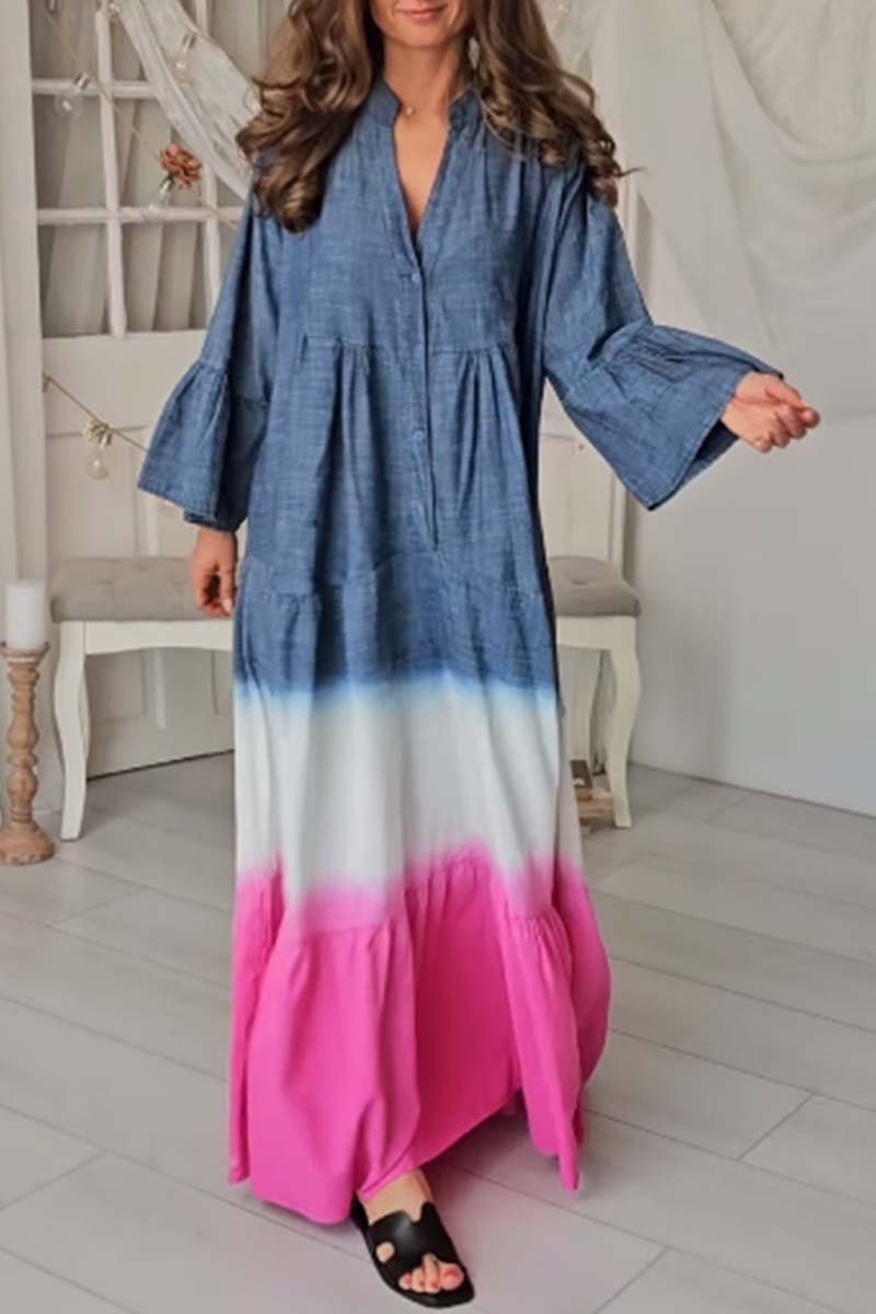 Women's Casual Gradient Loose Dress