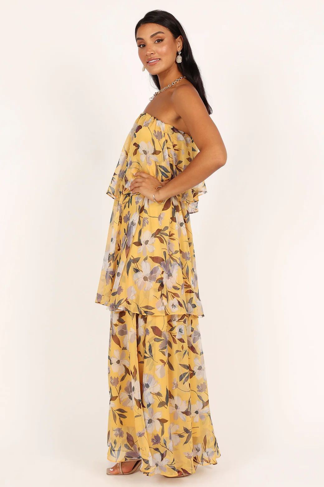 Ivyshape | Multi-Layer Strapless Maxi Dress