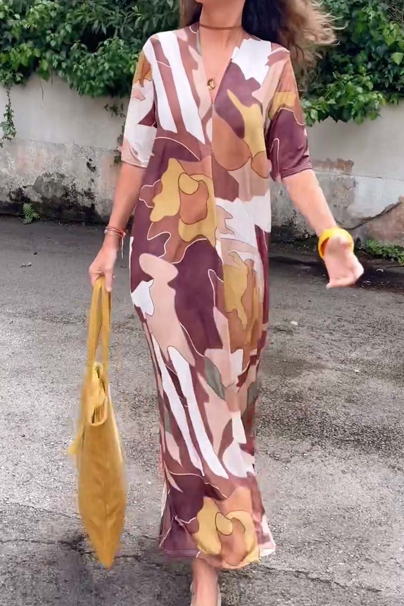 Women's Casual Printed Maxi Dress