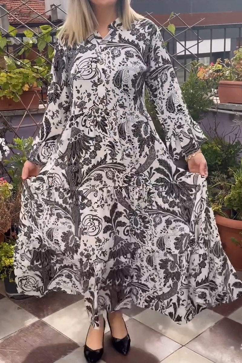 Women's casual printed loose dress