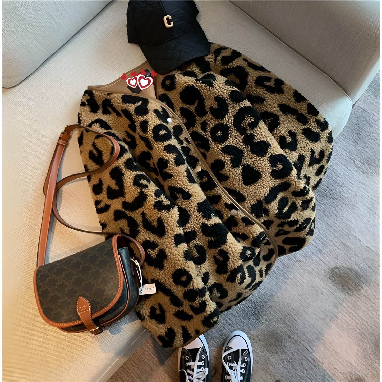Ivyshape | Cozy & Chic Leopard Print Coat