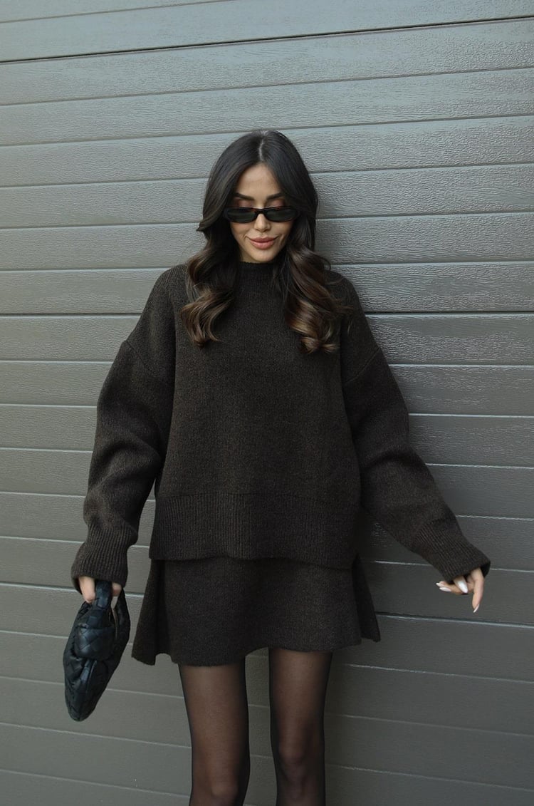 Ivyshape | Chic Sweater And Skirt Set