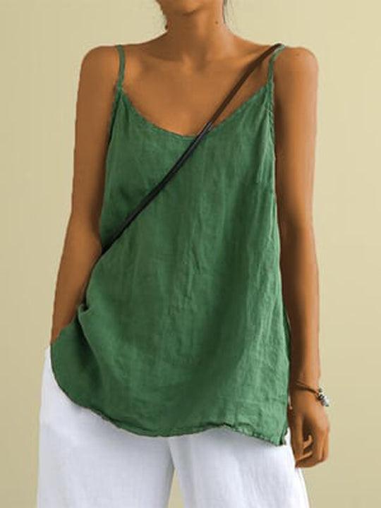 IvyShape | Airy Long Top Made of Linen for Women