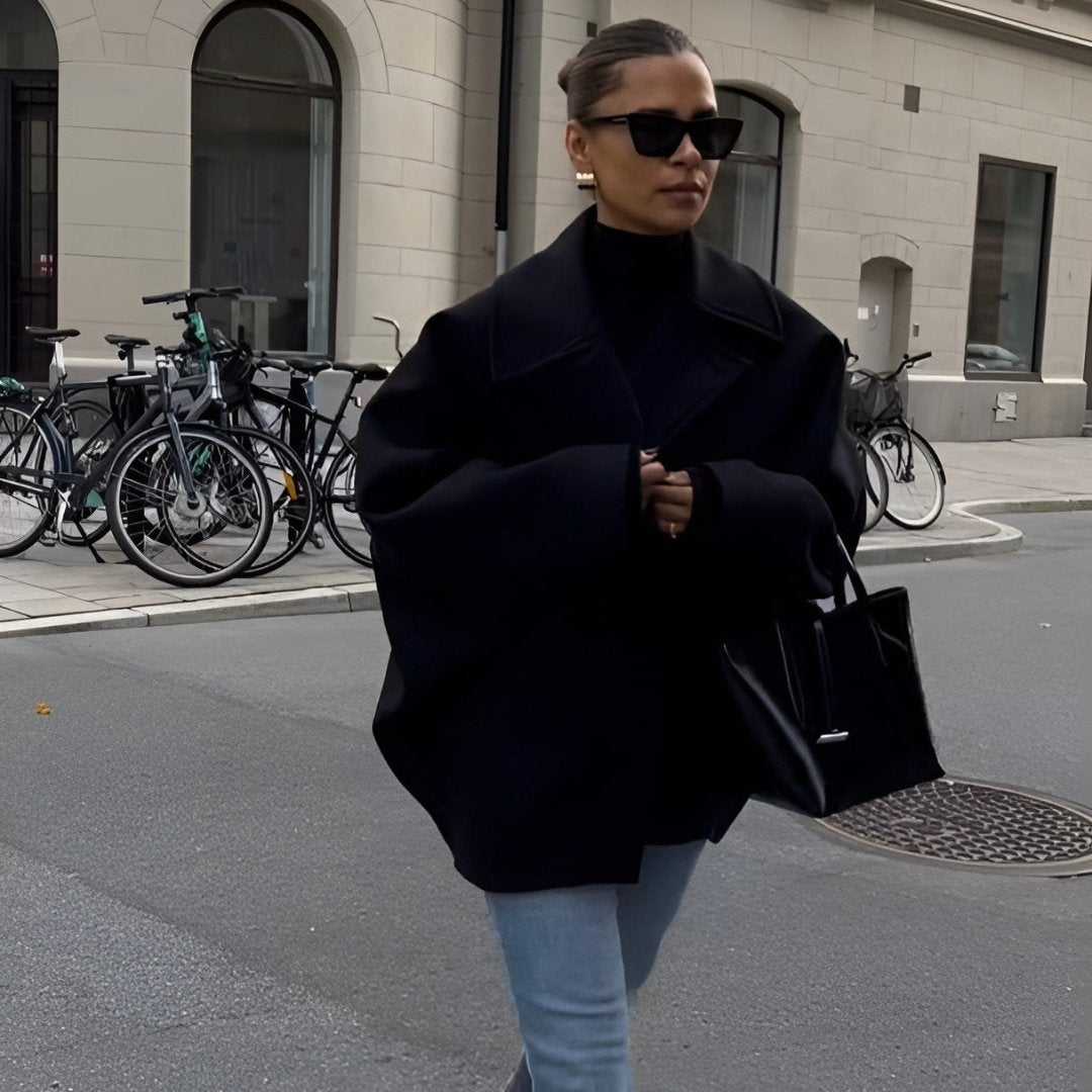 Ivyshape | Oversized Woolen Jacket
