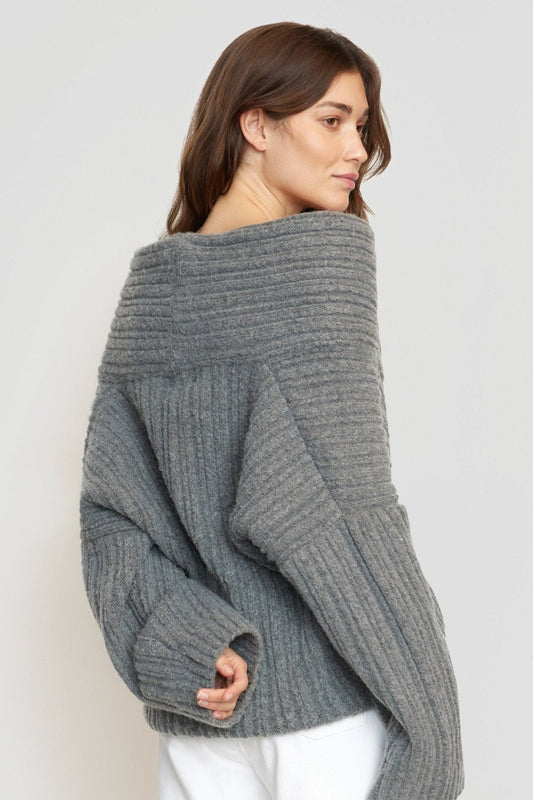 Ivyshape | Pullover with Asymmetric Style