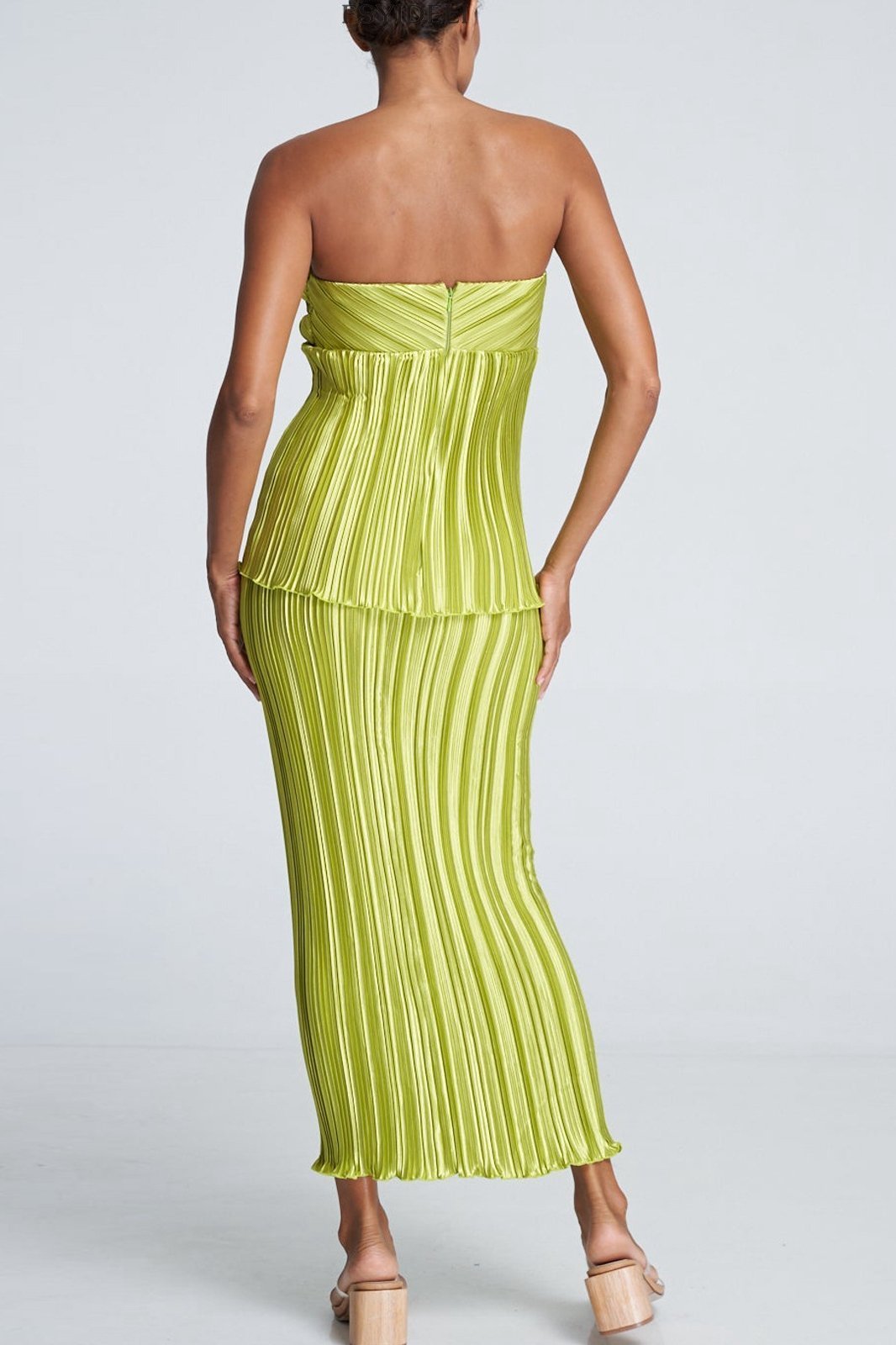 Ivyshape | Pleated Strapless Set