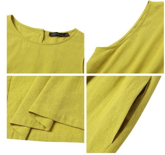 Ivyshape | Cotton-Linen Jumpsuit