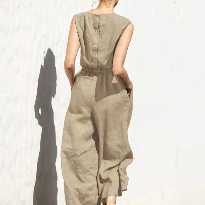 Ivyshape | Cotton-Linen Jumpsuit