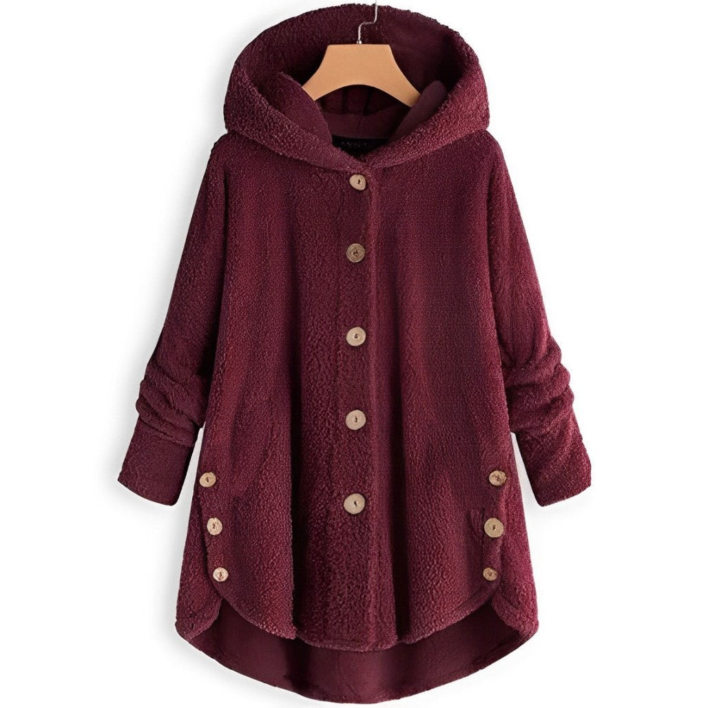 Ivyshape | Teddy Plush Wool Coat Reversible