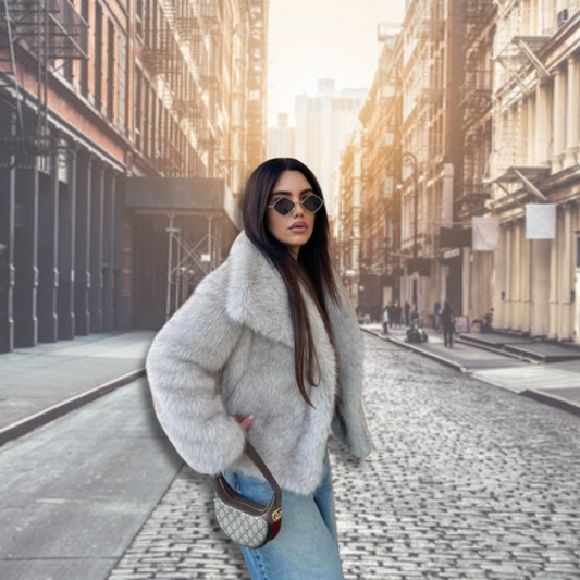 Ivyshape | Warmer Faux Fur Coat for Women