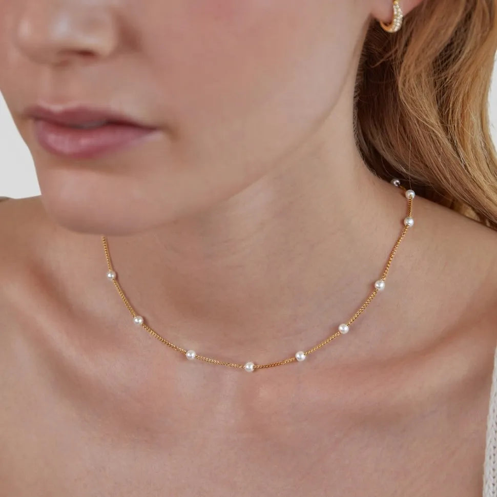 Ivyshape | Timeless 18K Gold Plated, Simulated Pearl Perfect for Festive Occasions