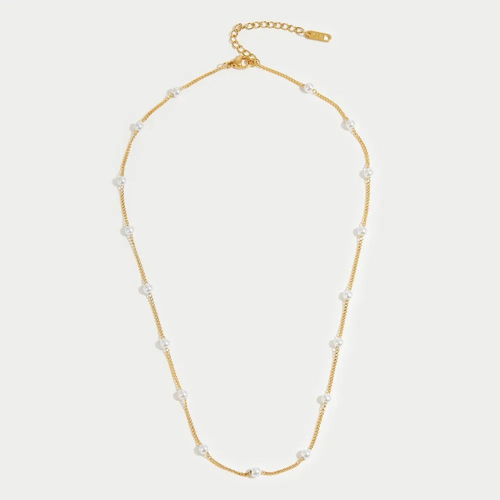 Ivyshape | Timeless 18K Gold Plated, Simulated Pearl Perfect for Festive Occasions