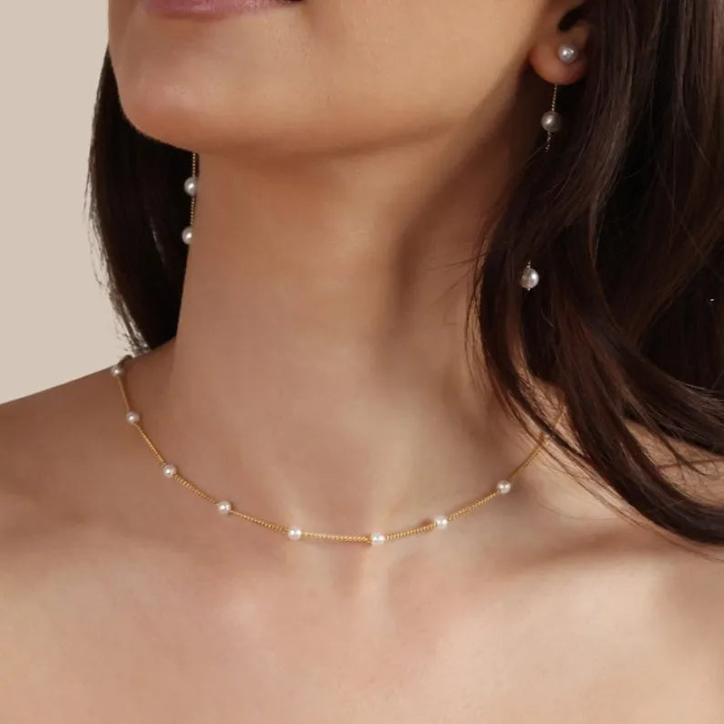 Ivyshape | Timeless 18K Gold Plated, Simulated Pearl Perfect for Festive Occasions