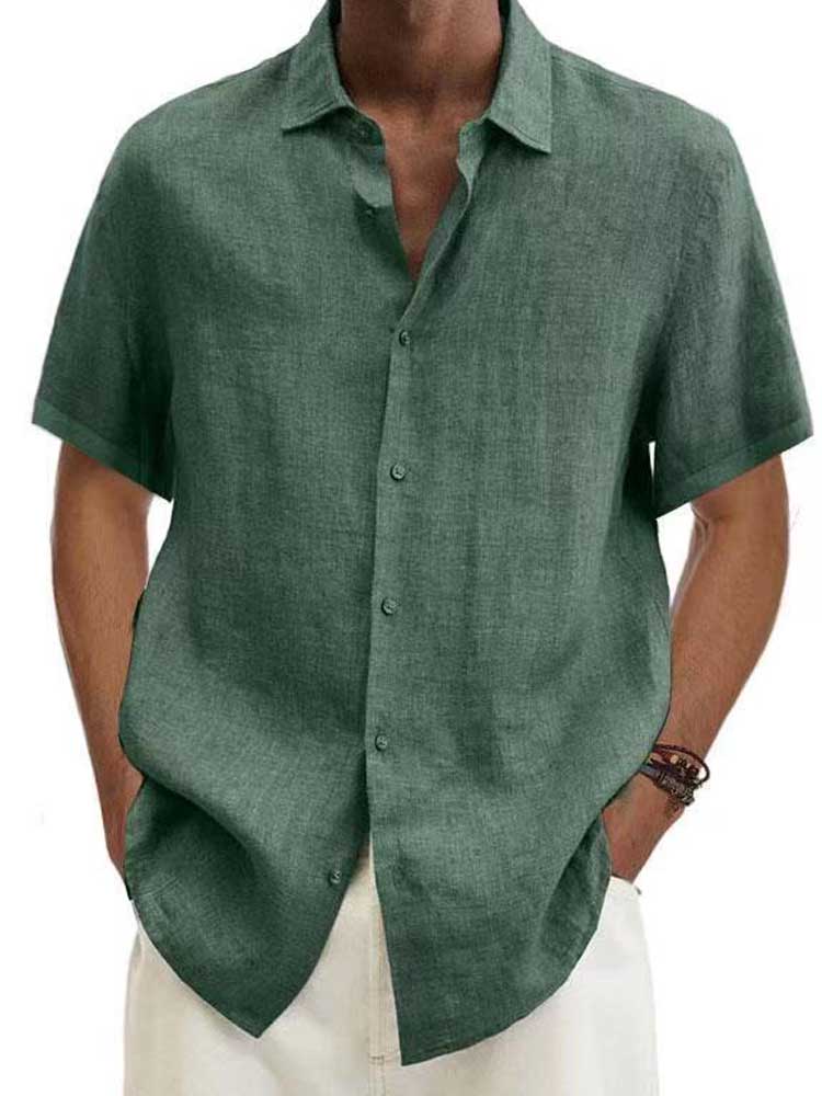 Ivyshape | Lightweight linen shirt for men in summer style