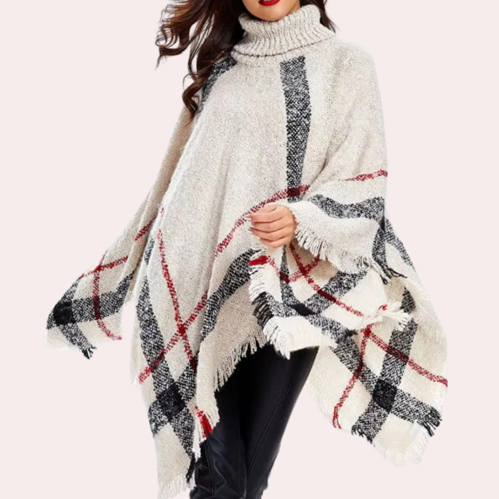 Ivyshape | Trendy Knitted Poncho for Women