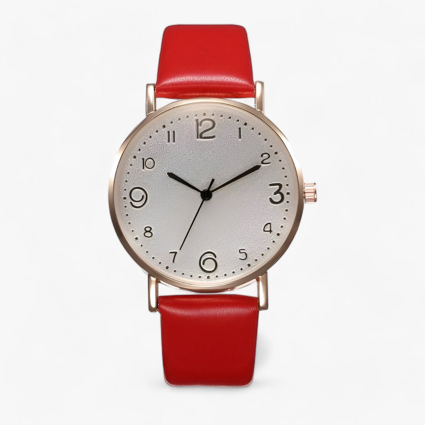 Ivyshape | Round Watch With Leather Strap