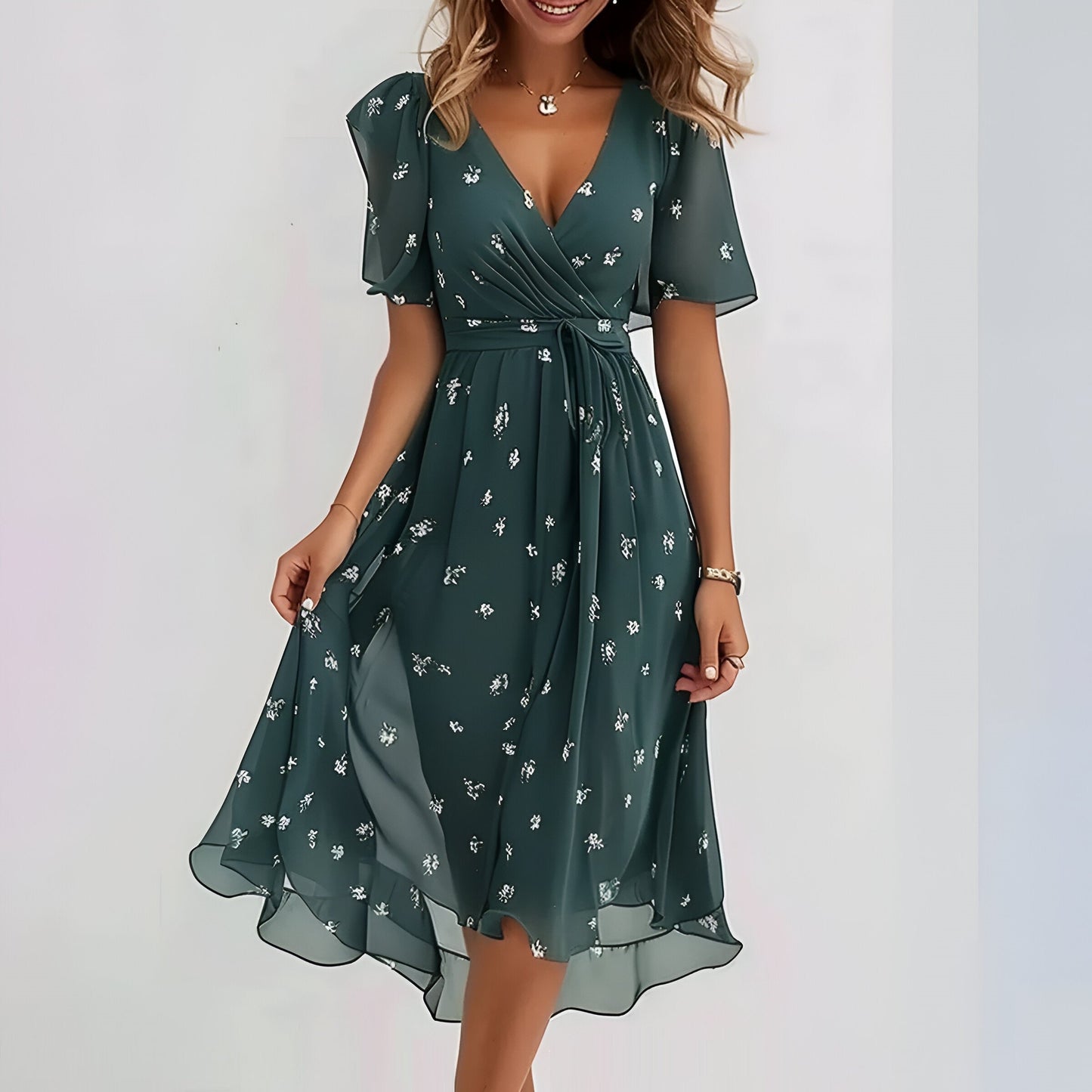 Ivyshape | Isla Short Sleeve Dress