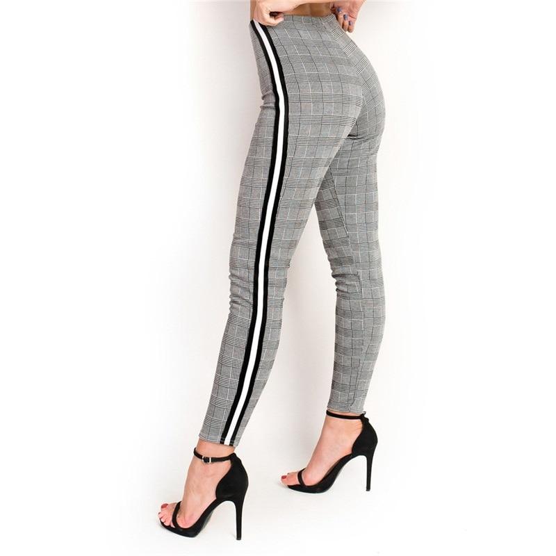 Ivyshape | Pants with Elastic Side Stripe