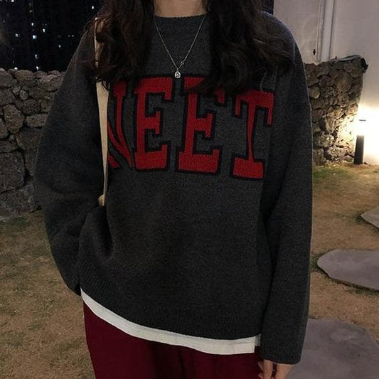 "NEET" Knitted Sweater