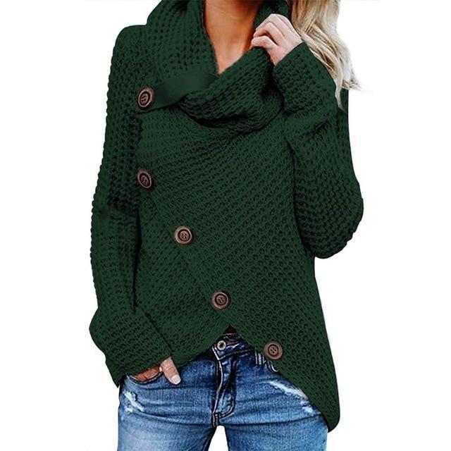 Ivyshape | Winter Coat with Buttons for Women