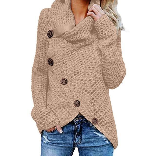 Ivyshape | Winter Coat with Buttons for Women