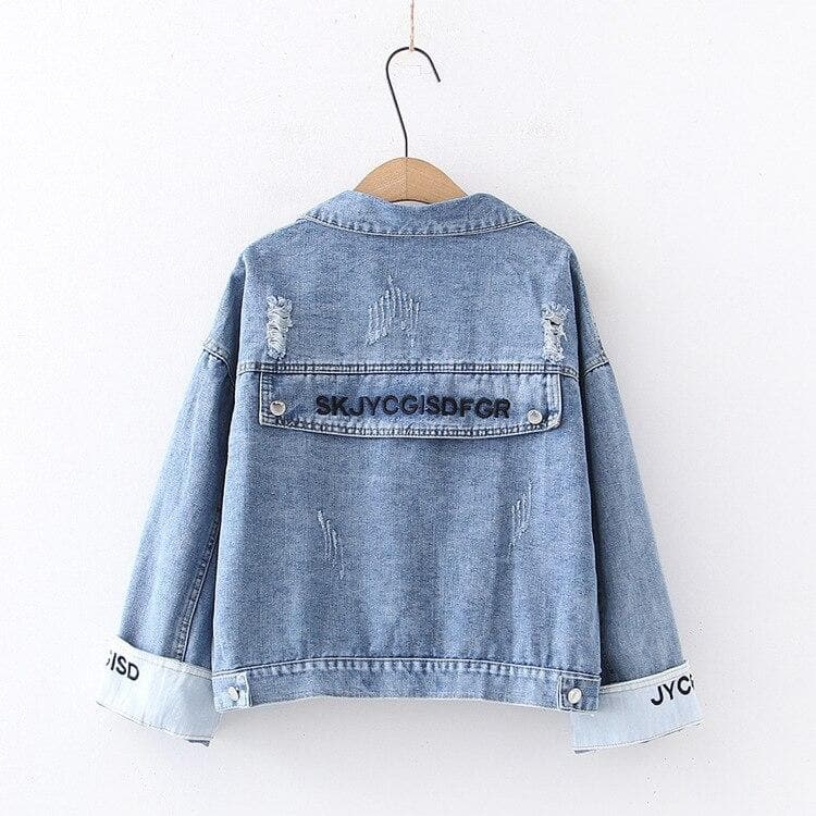 Denim Jacket with Lettering