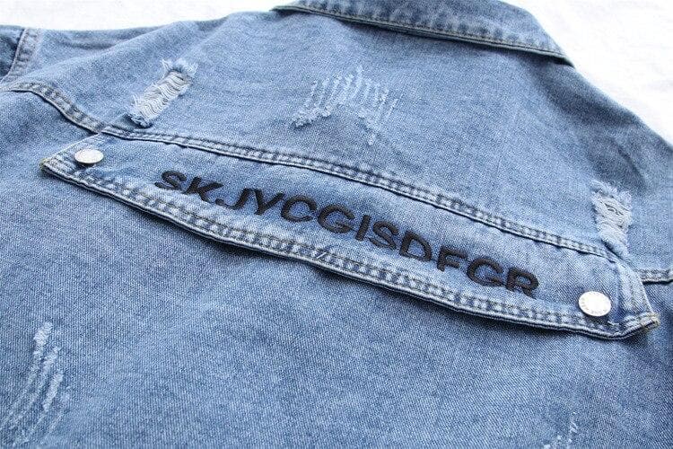 Denim Jacket with Lettering