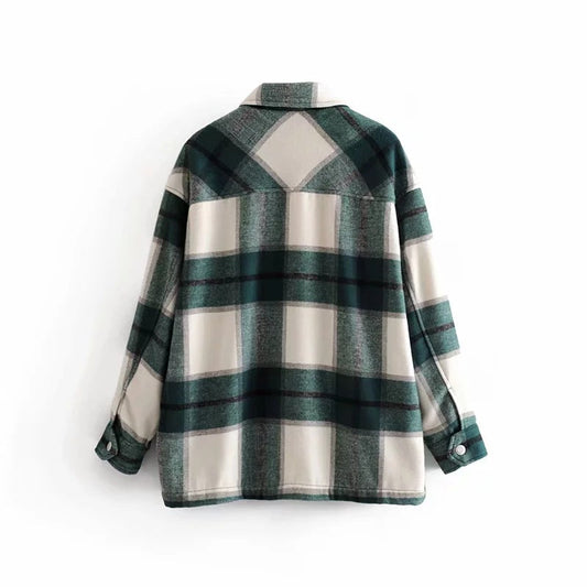 Loose-Fitting Flannel Shirt With Pockets