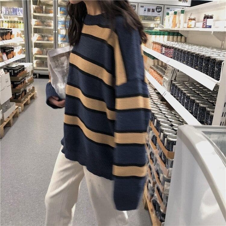 Longsleeved Sweater With Stripes