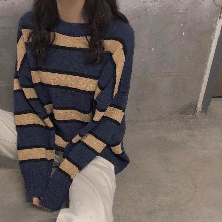 Longsleeved Sweater With Stripes