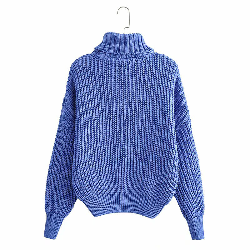 Thick Needle Twist Turtleneck Sweater