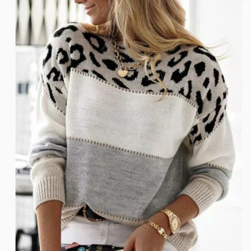 Ivyshape | Lively Leopard Sweater