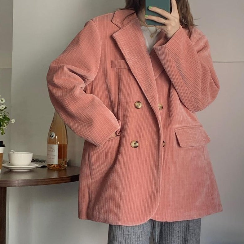 Corduroy Blazer With Pockets