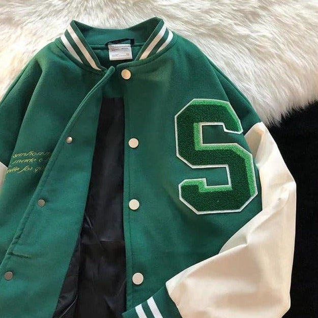 College Jacket With "S" Embroidery