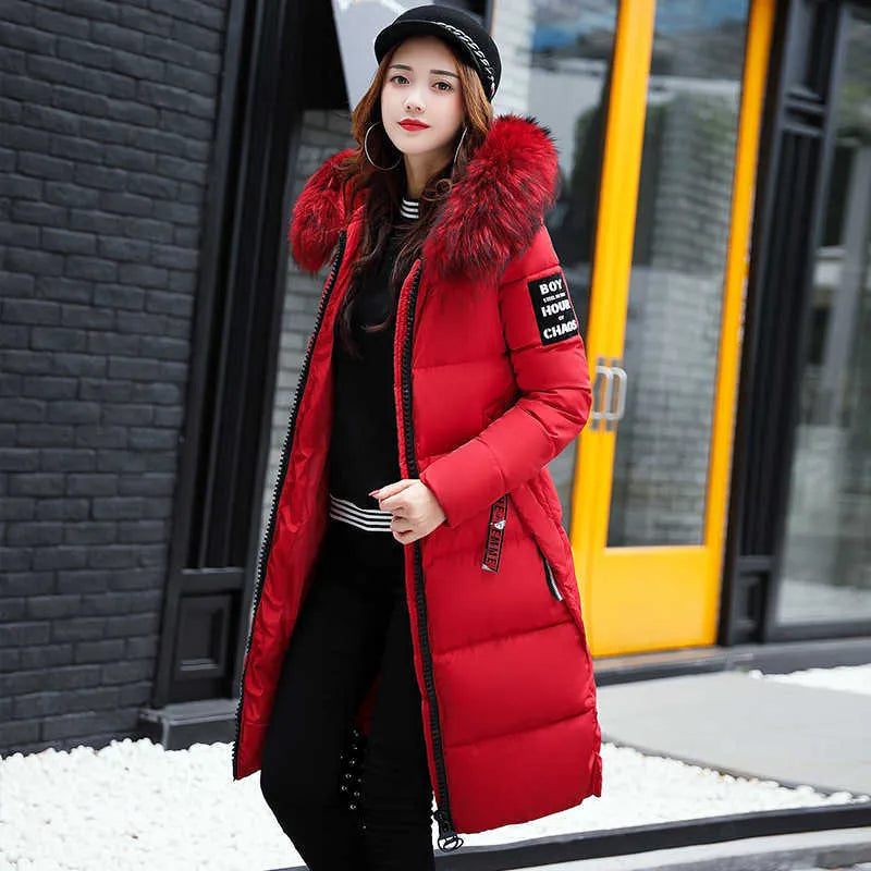 Ivyshape | Longer Coat With Fur Collar