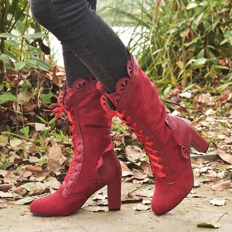 Ivyshape | Women's High Heels Boots Waterproof