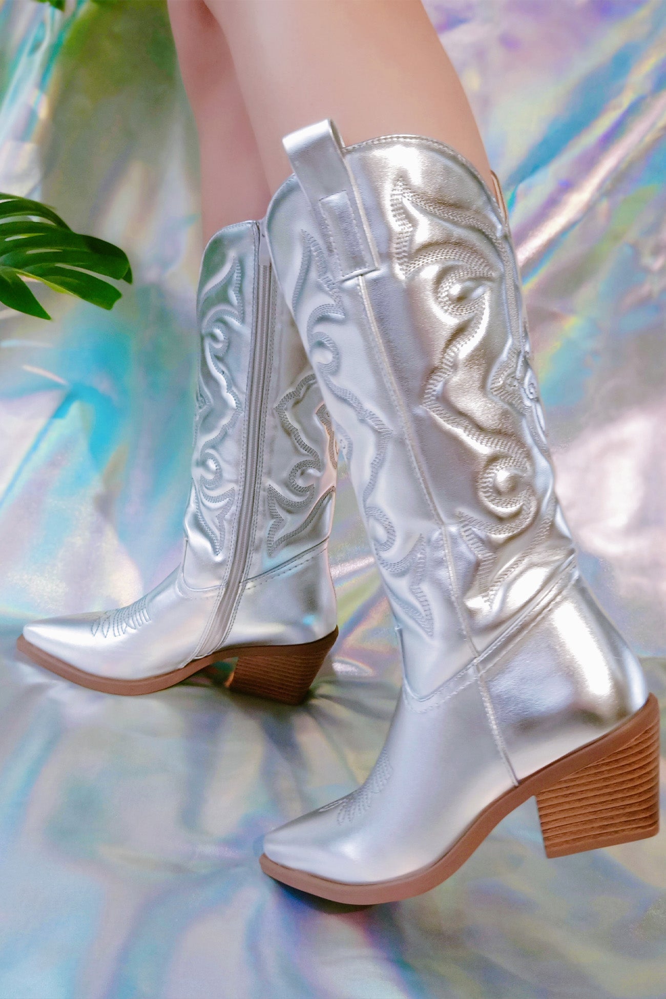 Square Toe Knee High Cowboy Boots