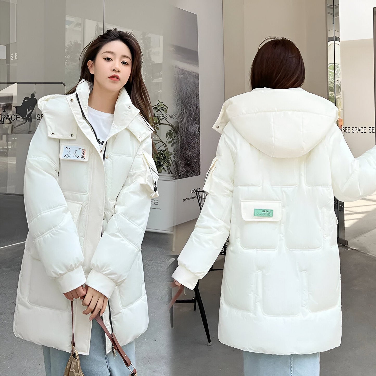 Ivyshape | New Women's Winter Jacket With Hood