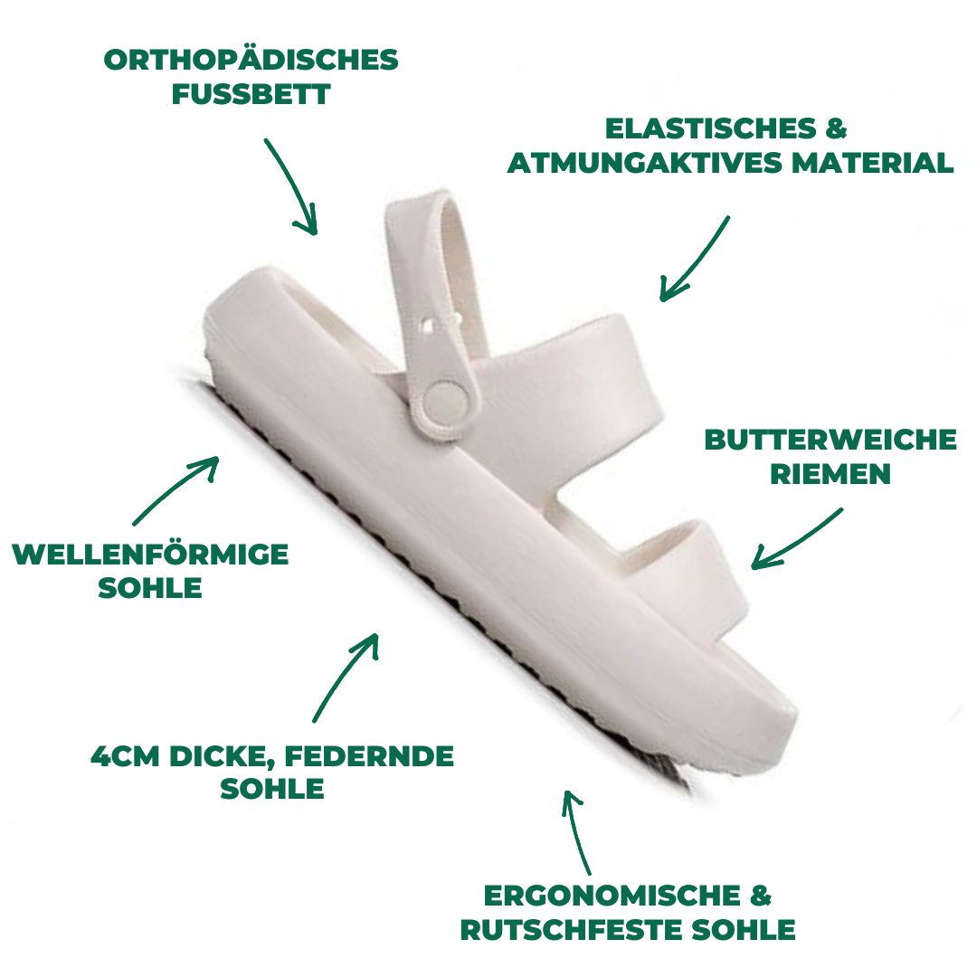 Ivyshape | Orthopedic Sandals Comfort Plus Slippers with Double Straps Padded, Casual Slip-On Sandals