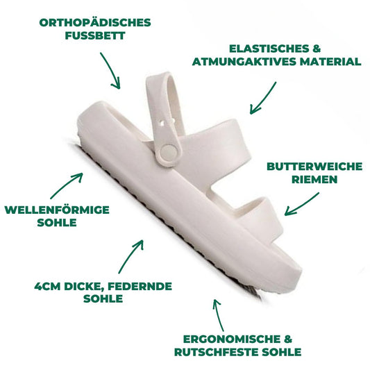 Ivyshape | Orthopedic Sandals Comfort Plus Slippers with Double Straps Padded, Casual Slip-On Sandals